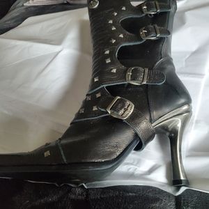 European NEW ROCK ladies goth stilettos boots sz 9